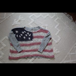 Free People American Flag Sweater